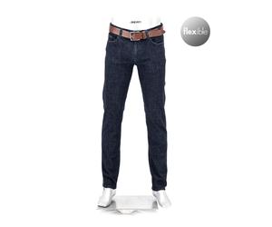 Alberto Herren Jeans Super Stretch, Pipe, Regular Fit, Baumwolle T400®, navy blau, 38/36