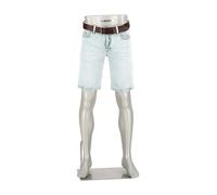 Alberto Herren Jeansshorts Pipe, Regular Fit, Baumwoll-Stretch, hellblau, NULL