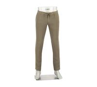 Alberto Hose Herren Slim Fit Leinen grün, 32/32