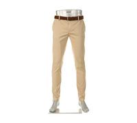 Alberto Herren Hose Jump, Slim Fit, Baumwolle, beige, 34/32