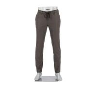 Alberto Herren Hose Flanell Look, Jump, Slim Fit, Mikrofaser, dunkelbraun meliert, 36/30