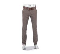 Alberto Herren Hose New Wool Look, Lou, Regular Fit, Baumwoll-Stretch, braun meliert, 30/32