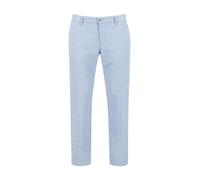 alberto jeans - Chino in leichter Baumwoll-Leinen Melange blau - Gr. - 30/32