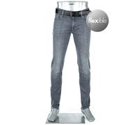 Alberto Jeans Herren Flexibel,Slim Fits Baumwolle grau, 31/36