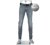 Alberto Jeans Herren Flexibel,Slim Fits Baumwolle grau, 38/36