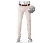 Alberto Jeans Herren Regular Fits Tencel beige, 30/32