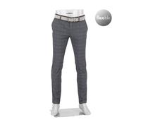 Alberto Herren Hose Rob, Slim Fit, Jersey, dunkelgrau kariert, 34/34