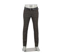 Alberto Herren Hose Smart Jersey, Rob, Slim Fit, Mikrofaser-Stretch, grün-blau, 34/30