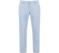 Alberto Herren Hose Chino Lou, Regular Fit, Baumwolle-Leinen, blau meliert, 36/36
