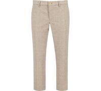 Alberto Herren Hose Wool Ceck, Lou, Regular Fit, Woll-Stretch, beige kariert, 34/34