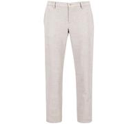 Alberto Herren Hose Rob, Slim Fit, Jersey, taupe kariert grau, 34/30