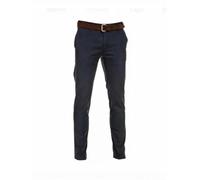 Alberto Herren Hose Chino Rob, Slim Fit, Baumwolle, dunkelblau, 35/30