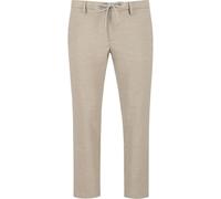 Alberto Flannel Herringbone Slim Fit Hose beige, Einfarbig