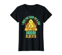 Alberto Spruch Fat Buddah Lustiger Name Alberto Preisgünstiges Grafik-T-Shirt, Damen, Schwarz, S