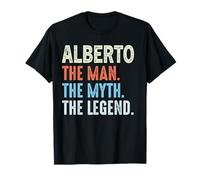 Alberto The Legend Name Personalisierte Niedliche Idee Herren Vintage T-Shirt
