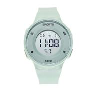 ALCENTIS Sportuhr, digital, Unisex, für Damen und Herren, LCD-Anzeige, Armband aus Silikon, Grünes Armband, Sport