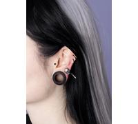 Alchemy England - Tomb Skull Horn Silver - Ohrring - Grau - Onesize - Zinn Grau Onesize
