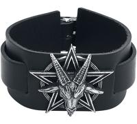 Alchemy Gothic Baphoment Lederarmband - schwarz Onesize