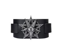 Alchemy Gothic Baphoment Lederarmband schwarz
