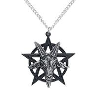 Alchemy Gothic Baphomet Pendant Halskette schwarz silberfarben