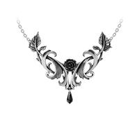 Alchemy Gothic Baroque Rose Frauen Halskette silberfarben Hartzinn Gothic