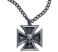 Alchemy Gothic Black Knight's Cross Halskette multicolor