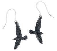 Alchemy Gothic Ohrringe Schwarze Raben Hartzinn für Frauen