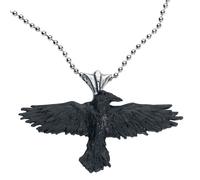 Alchemy Gothic Black Raven Halskette - schwarz Onesize
