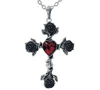 Alchemy Gothic Black Rosifix Halskette silberfarben