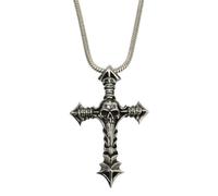 Alchemy Gothic Cruxinomica Frauen Halskette schwarz/silberfarben Hartzinn Gothic, Totenköpfe