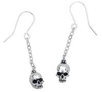 Alchemy Gothic Deadskull Earrings Ohrhänger - silberfarben Onesize