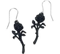 Alchemy Gothic Die Romantik der schwarzen Rose Paar Ohrringe