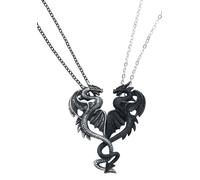 Alchemy Gothic Draconic Tryst Halskette schwarz silberfarben