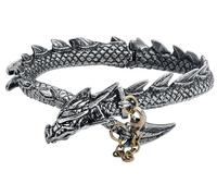 Alchemy Gothic Dragons Lure Armband silberfarben
