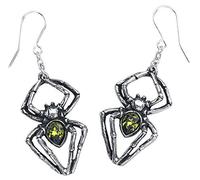Alchemy Gothic Emerald Venom Ohrstecker silberfarben