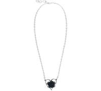 Alchemy Gothic Heart of Blackness Halskette schwarz silberfarben