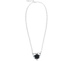 Alchemy Gothic Heart of Blackness Halskette schwarz silberfarben