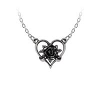 Alchemy Gothic Halskette Heart of Blackness schwarz silberfarben