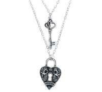 Alchemy Gothic Key To Eternity Frauen Halskette schwarz/silberfarben