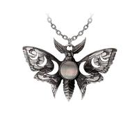 Alchemy Gothic Lunar Moth Halskette schwarz silberfarben