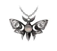 Alchemy Gothic Halskette Lunar Moth Pendant schwarz silberfarben
