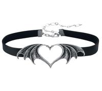 Alchemy Gothic Nocte Amor Frauen Halsband schwarz/silberfarben Hartzinn Gothic, Nu Goth