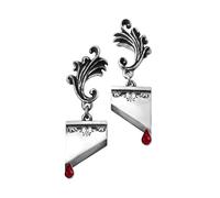 Alchemy Gothic Ohrringe Marie Antoinette Hänger Silberfarben