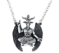 Alchemy Gothic Personal Baphomet Frauen Halskette schwarz/silberfarben Hartzinn Gothic