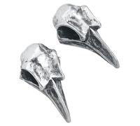 Alchemy Gothic Rabenschädel Frauen Ohrstecker-Set silberfarben Hartzinn Gothic