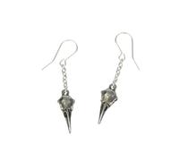 Alchemy Gothic Ravenskull Droppers Frauen Ohrring schwarz/silberfarben