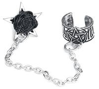 Alchemy Gothic Ohrklemme (Earcuff) Rosa Nocta silberfarben Onesize Frauen
