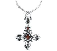 Alchemy Gothic St. Lucifer's - Red Blood Cross Halskette silberfarben
