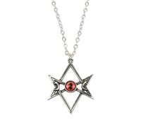 Alchemy Gothic Unicursal Hex Frauen Halskette silberfarben Hartzinn Gothic