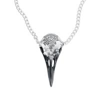Alchemy Gothic Volvan Raven Skull Halskette - silberfarben Onesize